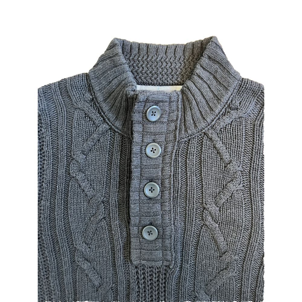 Cabela's Mens Heavy Weight Knit Sweater With Buttons Large Gray - Picture 2 of 6